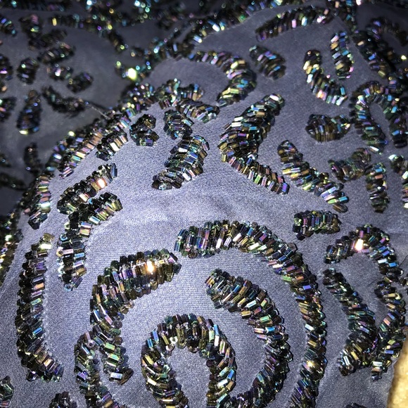 🎉floor length navy blue sequined prom dress🎉 - Picture 7 of 8